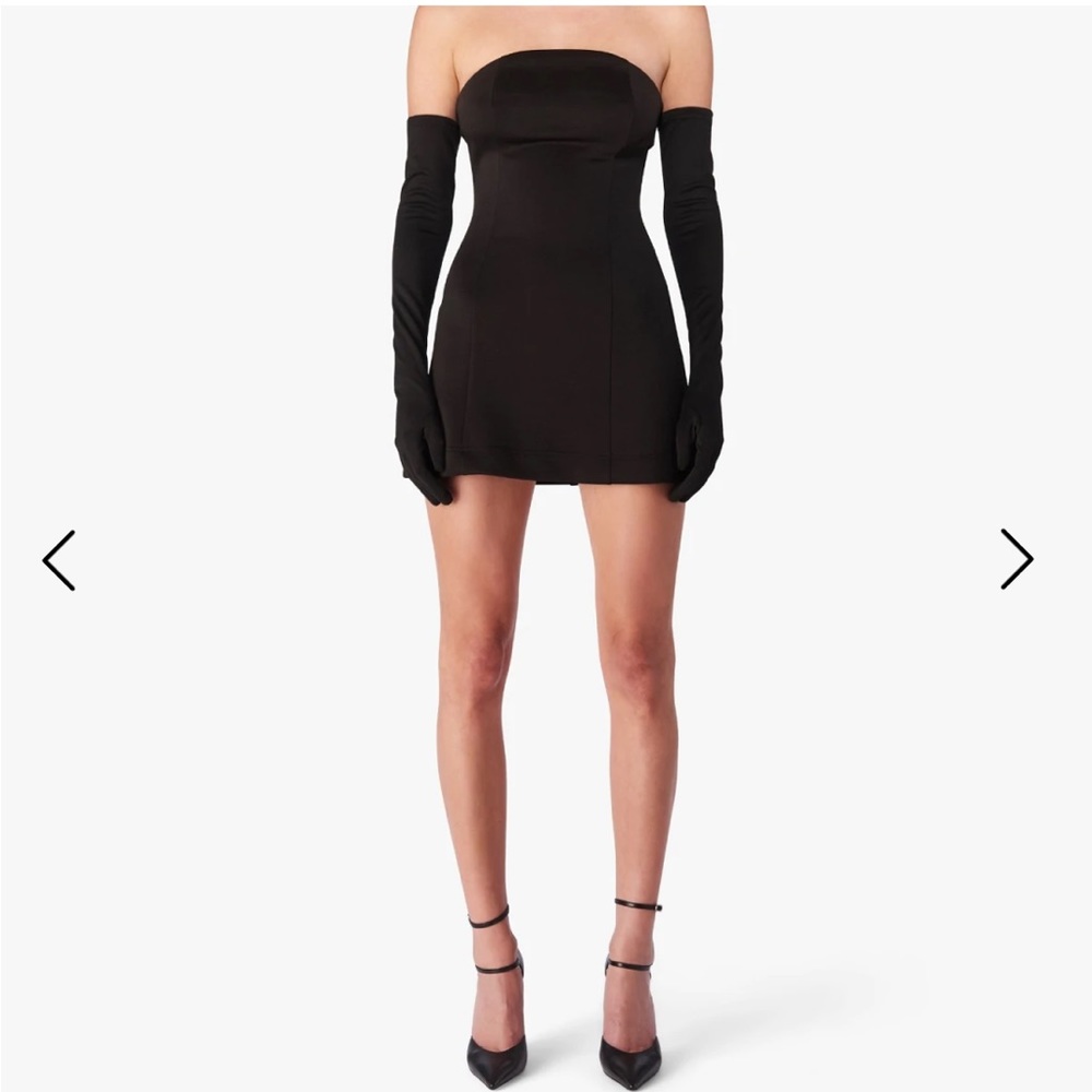 NWT Miscreants black mini dress with gloves